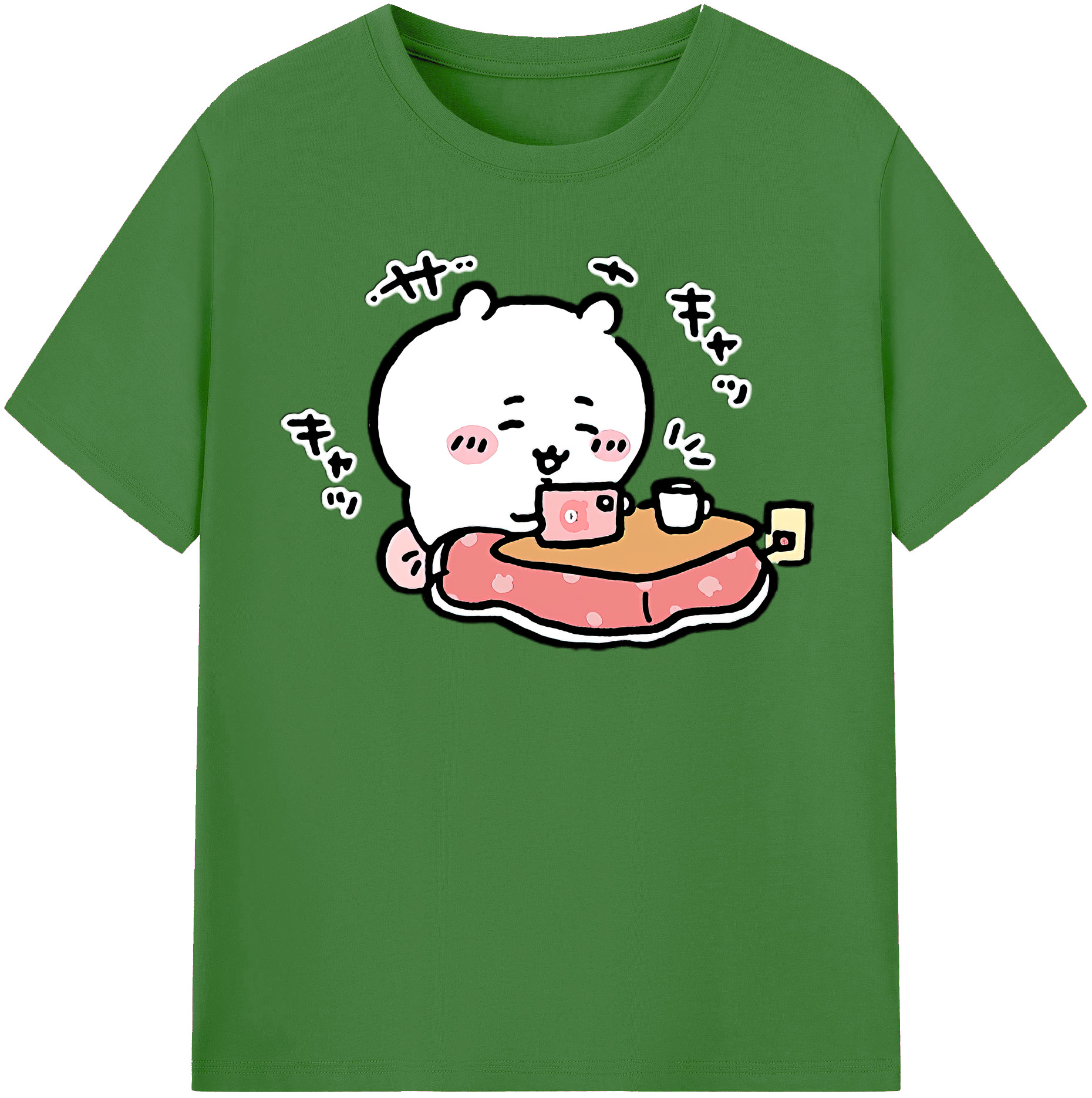 （画像用） ちいかわ ちいかわ Chii-kawa chiikawa レディースカジュアルプリントTシャツ（綿100％）